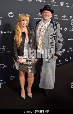 ANA Cristina Cash mit Ehemann John Carter Cash bei der Grammy After Party der Universal Music Group in den NYA Studios West. Los Angeles, 04.02.2024 Stockfoto