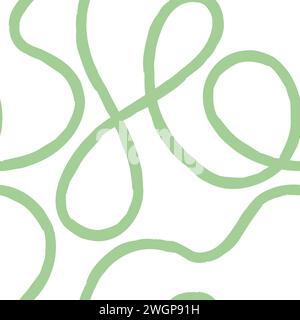Nahtloses Muster mit Pinsel, Markierungskreide und kräftigen Doodle-Linien. Grunge Squiggles und Kritzeleien. Einfaches kindliches Tapetenmuster. Stock Vektor