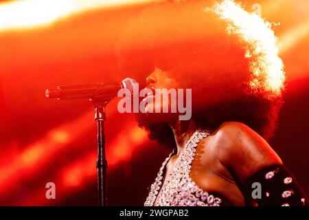 Mailand, Italien. Februar 2024. Tanerélle Stephens, auch bekannt als Tanerelle, tritt am 4. Februar 2024 live bei Fabrique in Mailand auf. Credit: SOPA Images Limited/Alamy Live News Stockfoto