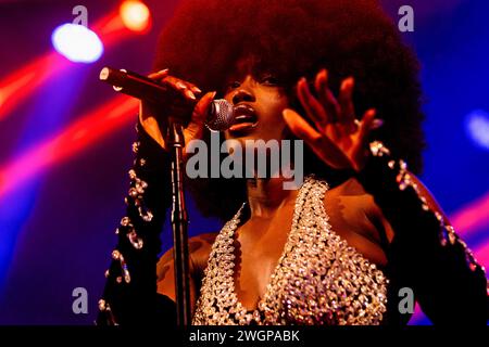 Mailand, Italien. Februar 2024. Tanerélle Stephens, auch bekannt als Tanerelle, tritt am 4. Februar 2024 live bei Fabrique in Mailand auf. Credit: SOPA Images Limited/Alamy Live News Stockfoto