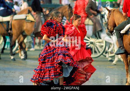 Spanien, Andalousia, Sevilla, Feria de abril de Sevilla - die Aprilmesse von Sevilla, Stockfoto
