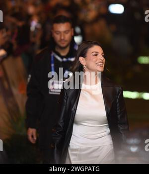 Sanremo, Italien. Februar 2024. Sanremo, Probentag für das Emma Festival 2024 Credit: Independent Photo Agency/Alamy Live News Stockfoto