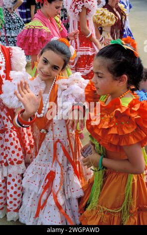 Spanien, Andalousia, Sevilla, Feria de abril de Sevilla - die Aprilmesse von Sevilla, Stockfoto