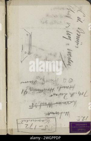 Studie, George Hendrik Breitner, 1893 Seite 78, Schutblad, aus einem Skizzenbuch mit 38 Blättern. Amsterdam Papier. Kreide Stockfoto