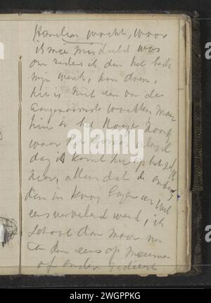 Travelogue, ca. 1880 Seite 86 Recto aus einem Skizzenbuch mit 110 Blättern, das während der Expedition nach Nova Zembla im Jahr 1880 gedacht war. Der neue Zembla-Bleistift Stockfoto