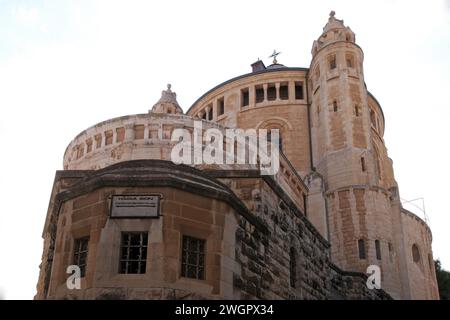 Dormition Church, Kirche der Hagia Maria Sion, die an dem Ort steht, an dem die Jungfrau Maria starb, Berg Zion, Jerusalem, Israel Stockfoto