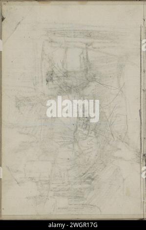 Studie, 1888 Seite 83 aus einem Skizzenbuch mit 58 Blättern. Istanbul Bleistift Stockfoto