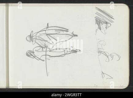 Zwei Frauen, auf der Rückseite gesehen, 1875 - 1934 Leaf 24 Recto aus Sketchbook LX mit 33 Blättern. Das Haager Papier (möglicherweise). Bleistift Erwachsene Frau (+ stehend) Stockfoto