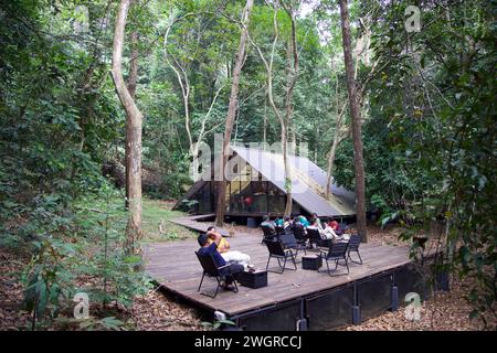 Café in Gunung Lambak, Kluang, Malaysia Stockfoto