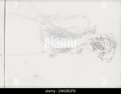 Frauenkopf, 1875 - 1934 Seite 19 Recto aus Skizzenbuch XX mit 26 Blättern. Amsterdam Papier. Kreidekopf (Mensch) - AA - weibliche menschliche Figur Stockfoto