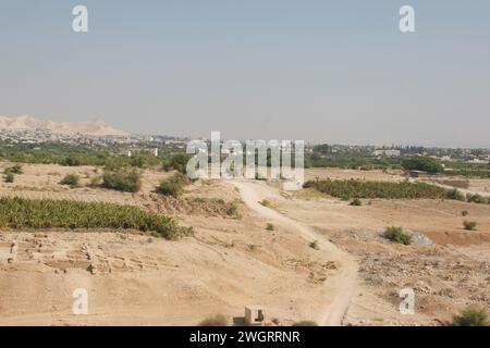 Archäologische Ausgrabungen von Herodes drittem Palast im Wadi Qelta westlich von Jericho, Jordantal, Westbank, Palästina, Israel Stockfoto