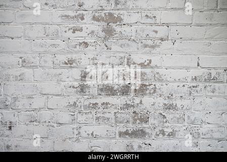 Die Textur der alten weißen Ziegelwand Stockfoto