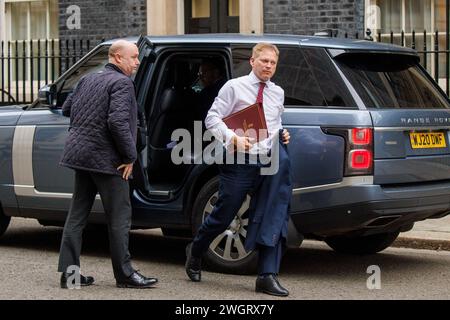 London, Großbritannien. Februar 2024. Grant Shapps, Defence Secrtetary, in der Downing Street zu einer Kabinettssitzung. Quelle: Karl Black/Alamy Live News Stockfoto