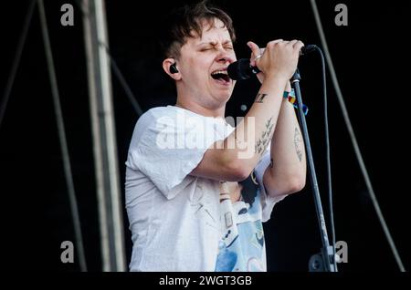 Conor Mason of Nothing But Thieves trat beim Ejekt Festival im Olympischen Komplex Athen/Griechenland im Juni 2022 auf Stockfoto