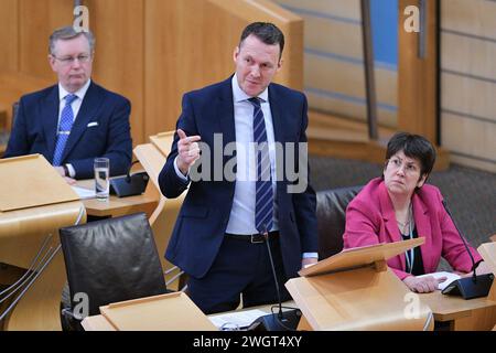 Edinburgh Schottland, Vereinigtes Königreich 06 Februar 2024. Russell Findlay im schottischen Parlament. Credit sst/alamy Live News Stockfoto