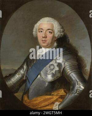 Willem IV. (1711–1751), Prinz von Oranje-Nassau, Jacques-André-Joseph Aved, 1750–1751 Gemälde Porträt von Wilhelm IV., Prinz von Oranje-Nassau, in Rüstung, auf halbem Weg. Leinwand. Ölfarbe (Farbe) historische Personen Stockfoto