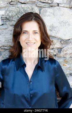 Porträt einer brünetten Frau, Bonzeno LC, Italien. Stockfoto