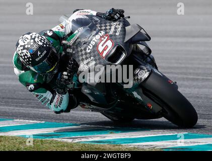 Kuala Lumpur, Malaysia. Februar 2024. Der französische Fahrer Johann Zarco von LCR Honda im Einsatz während des offiziellen Sepang MotoGP Tests auf dem Sepang International Circuit. Quelle: SOPA Images Limited/Alamy Live News Stockfoto