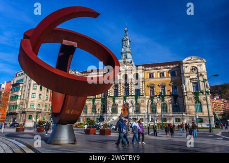 Variante Ovoide de la Desocupacion de la Esfera, Bilbao (Spanien) Stockfoto