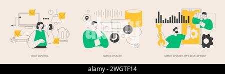 Speech Recognition Technology abstrakte Konzept Vektor-Illustrationen. Stock Vektor