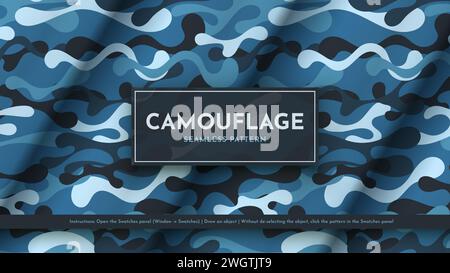 5 Nahtlose Camouflage-Muster Einstellen. Kriegs-Illustration. Traditionelle Militärische Textur. Hintergrund Der Armee. Stock Vektor