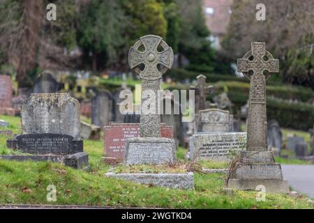 Haywards Heath, 5. Januar 2024: Der Friedhof Stockfoto