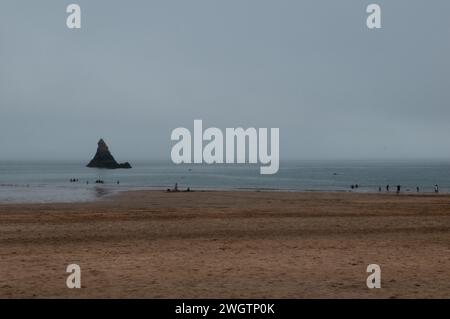 Church Rock, Broad Haven, Pembrokeshire, Wales. Stockfoto