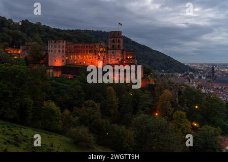 Spaziergang entlang des langen neckars Stockfoto