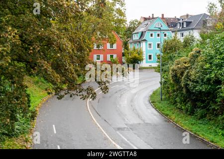 Spaziergang entlang des langen neckars Stockfoto