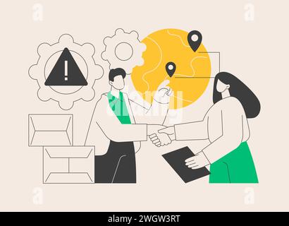 Kollaborative Logistik abstrakte Konzept Vektor Illustration. Stock Vektor