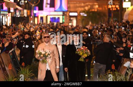Sanremo, Italien. Februar 2024. Sanremo, Probentag für das Bnkr44 Festival 2024, Credit: Independent Photo Agency/Alamy Live News Stockfoto