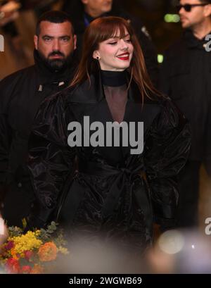 Sanremo, Italien. Februar 2024. Sanremo, Probentag für das Annalisa Festival 2024 Credit: Independent Photo Agency/Alamy Live News Stockfoto