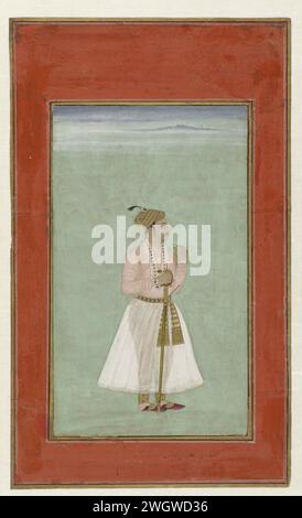 Sultan Ali Adil Shah II Van Bijapur, Ruknuddin, 1687–1688 Indisches Miniatur-Bikaner-Papier. Deckfarbe. Gouachebürste (Farbe) Stockfoto