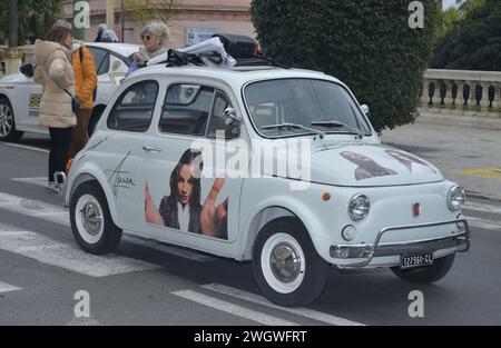 Sanremo, Italien. Februar 2024. Sanremo, Probentag für das Emma Festival 2024 Credit: Independent Photo Agency/Alamy Live News Stockfoto