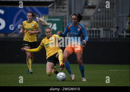 Tessa Wullaert (29 Fortuna Sittard) gegen Shanique Dessing (ADO den Haag) während des Azerion Vrouwen Eredivisie Spiels zwischen Fortuna Sittard und ADO den Haag im Fortuna Sittard Stadion (Martin Pitsch/SPP) Credit: SPP Sport Press Photo. /Alamy Live News Stockfoto