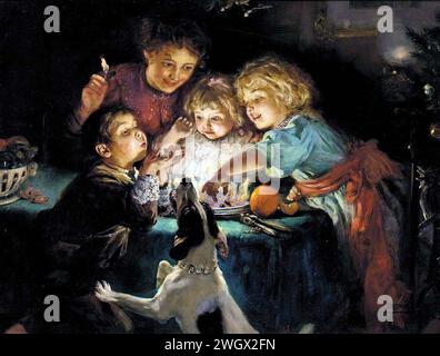 Arthur John Elsley – Le jeu du Snapdragon. Stockfoto