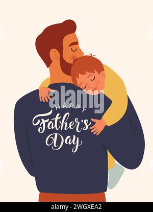 Alles Gute Zum Vatertag. Vektorabbildung. Stock Vektor