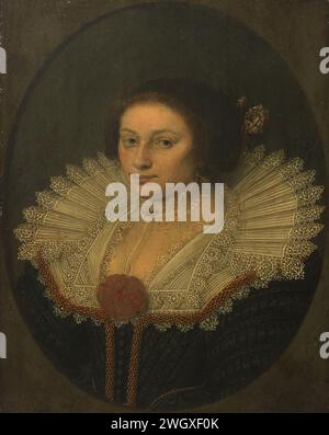 Porträt von Aertje Witsen (1599–1652), David Bailly, 1626 Gemälde Porträt von Aertje Witsen, Ehefrau von Cornelis Bicker. Brust mit großem Kragen an den Seiten. Kupfer (Metall). Ölfarbe (Farbe) historische Personen - BB - Frau Stockfoto