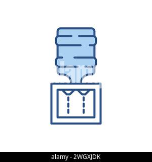 Vektorsymbol für Wasserkühler. Isoliert auf weißem Hintergrund. Vektorillustration Stock Vektor