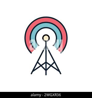Symbol für Transmiter-bezogene Vektoren. Isoliert auf weißem Hintergrund. Vektorillustration Stock Vektor