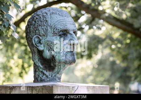 Anton Bruckner Monument, Linz OÖ, Österreich Stockfoto