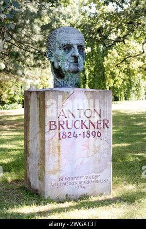 Anton Bruckner Monument, Linz OÖ, Österreich Stockfoto