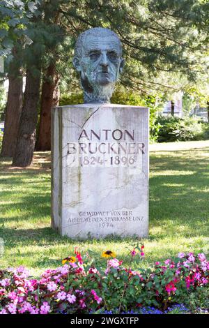 Anton Bruckner Monument, Linz OÖ, Österreich Stockfoto