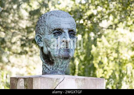 Anton Bruckner Monument, Linz OÖ, Österreich Stockfoto