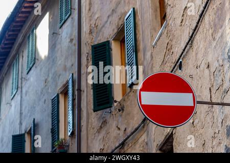 Reisen Sie im toskanischen Stil. Sorano City Street View, Grosseto Provinz, Toskana Region, Italien, Europa, EU Stockfoto