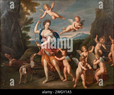 Wird Pierre Mignard zugeschrieben – Madame de Montespan (1640–1707) als Diana. Stockfoto