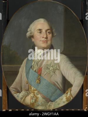 Porträt von Ludwig XVI., König von Frankreich, Joseph Duplessis (Werkstatt von), um 1777 - um 1789 Gemälde Porträt von Ludwig XVI., König von Frankreich. Eine der zahlreichen Wiederholungen des von Duplessis 1775 gemalten Porträts. Leinwand. Ölfarbe (Farbe) historische Personen Frankreich Stockfoto