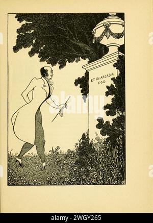 Aubrey Beardsley - et in Arcadia Ego (1896) - RAW. Stockfoto