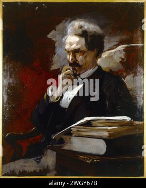 Auguste Baud-Bovy - Portrait d'Henri Rochefort (Victor-Henri, Marquis de Rochefort-Lucay, dit), Journaliste, homme politique et écrivain (1831-1913) Stockfoto