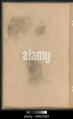 Abklatsch der Kreidezeichnungen auf Seite 13, ca. 1884 - ca. 1887 Seite 12 aus einem Skizzenbuch mit 38 Blättern. Papier Stockfoto